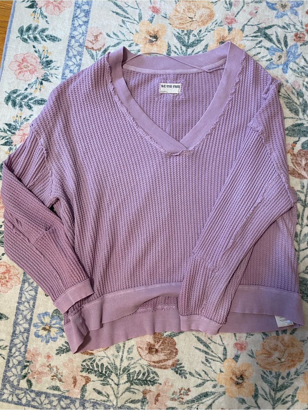 We the Free Lilac Thermal Slouch Long Sleeve